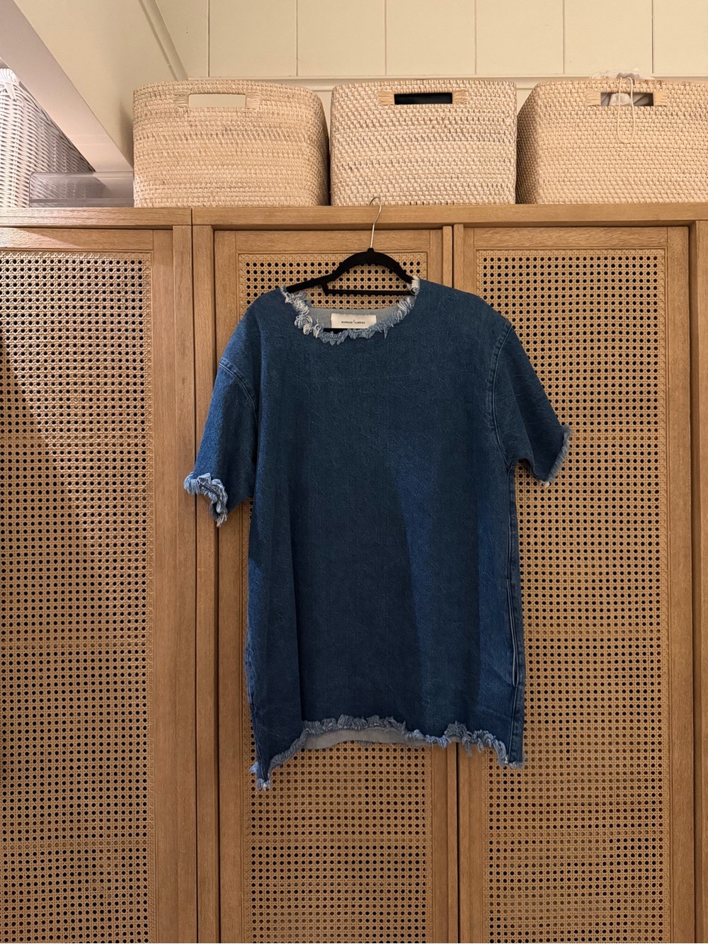 Marques’ Almeida raw hem mini dress